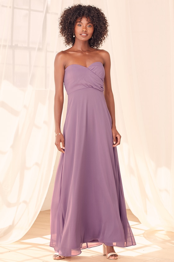 Lavender Maxi Dress - Chiffon Dress ...